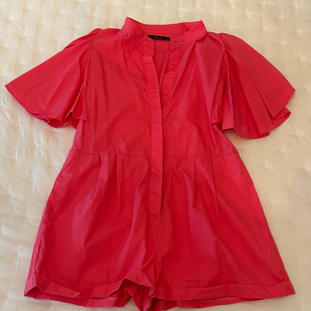 Vibrant pink Short Sleeve Romper